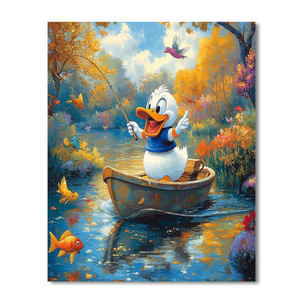 Donald Duck’s Fishing Excursion - Disney Inspired Paint by numbers kits