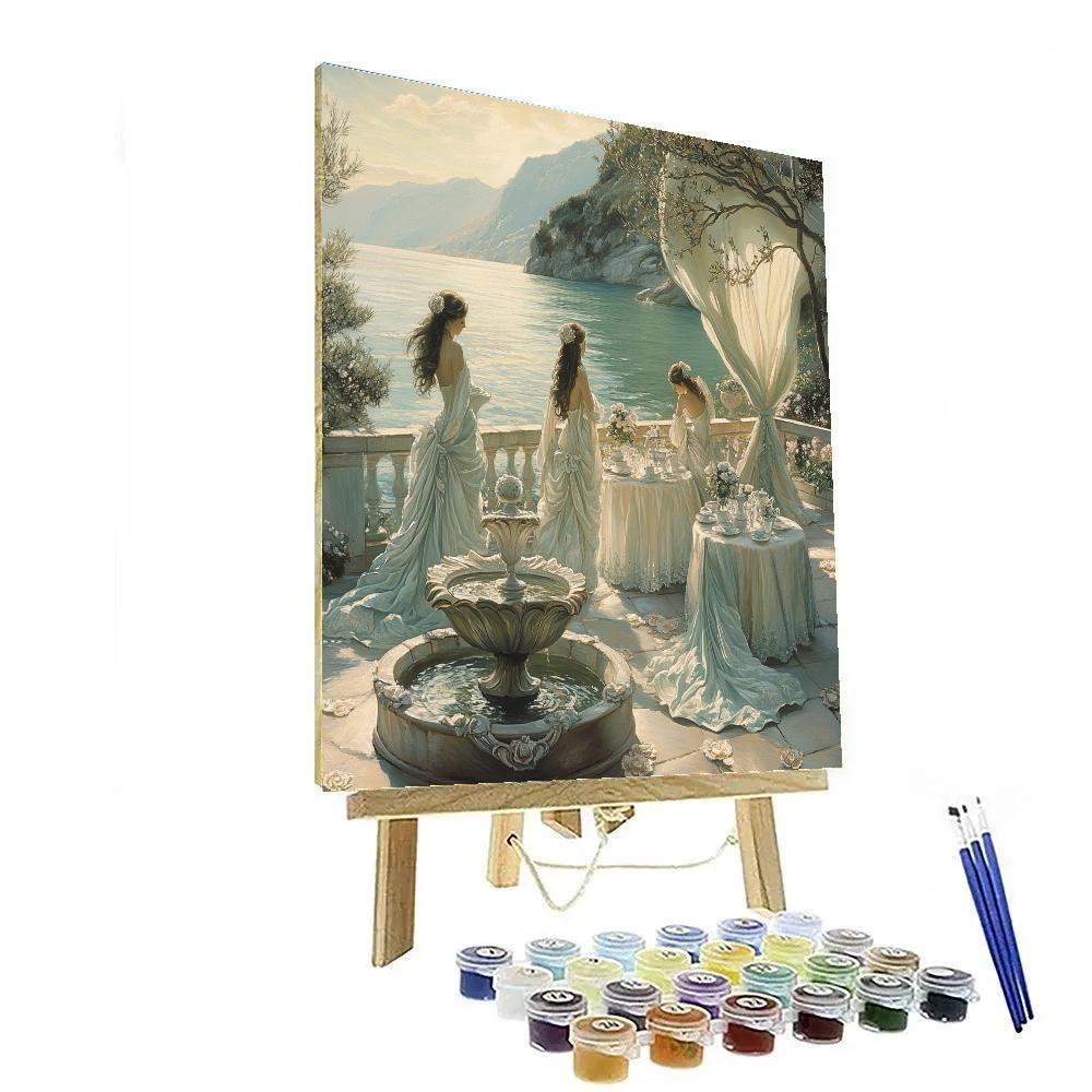 Botticelli Inspired Floral Tea Terrace Painting by numbers kit