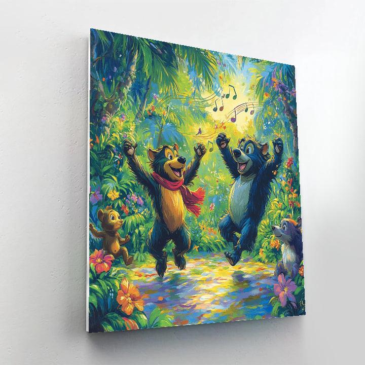 Baloo And Mowgli’s Jungle Jam - Disney Inspired Number painting