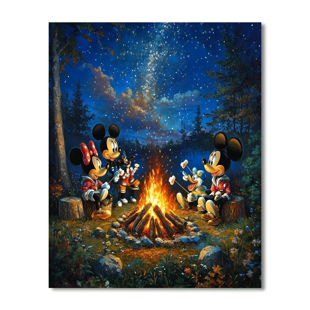 Mickey And Friends’ Campfire Night - Disney Inspired paint by number