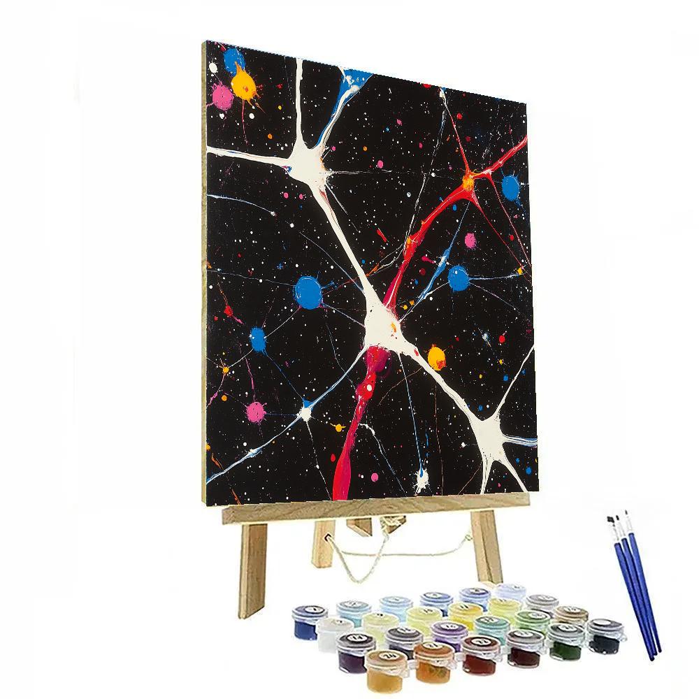 Jackson Pollock Inspired Cosmic City Grid Numbered painting kits