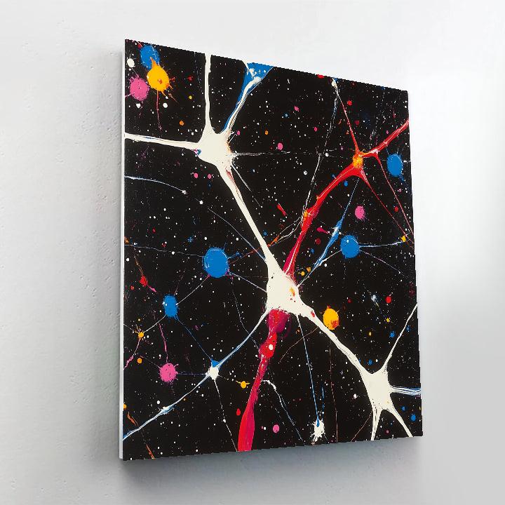 Jackson Pollock Inspired Cosmic City Grid Numbered painting kits