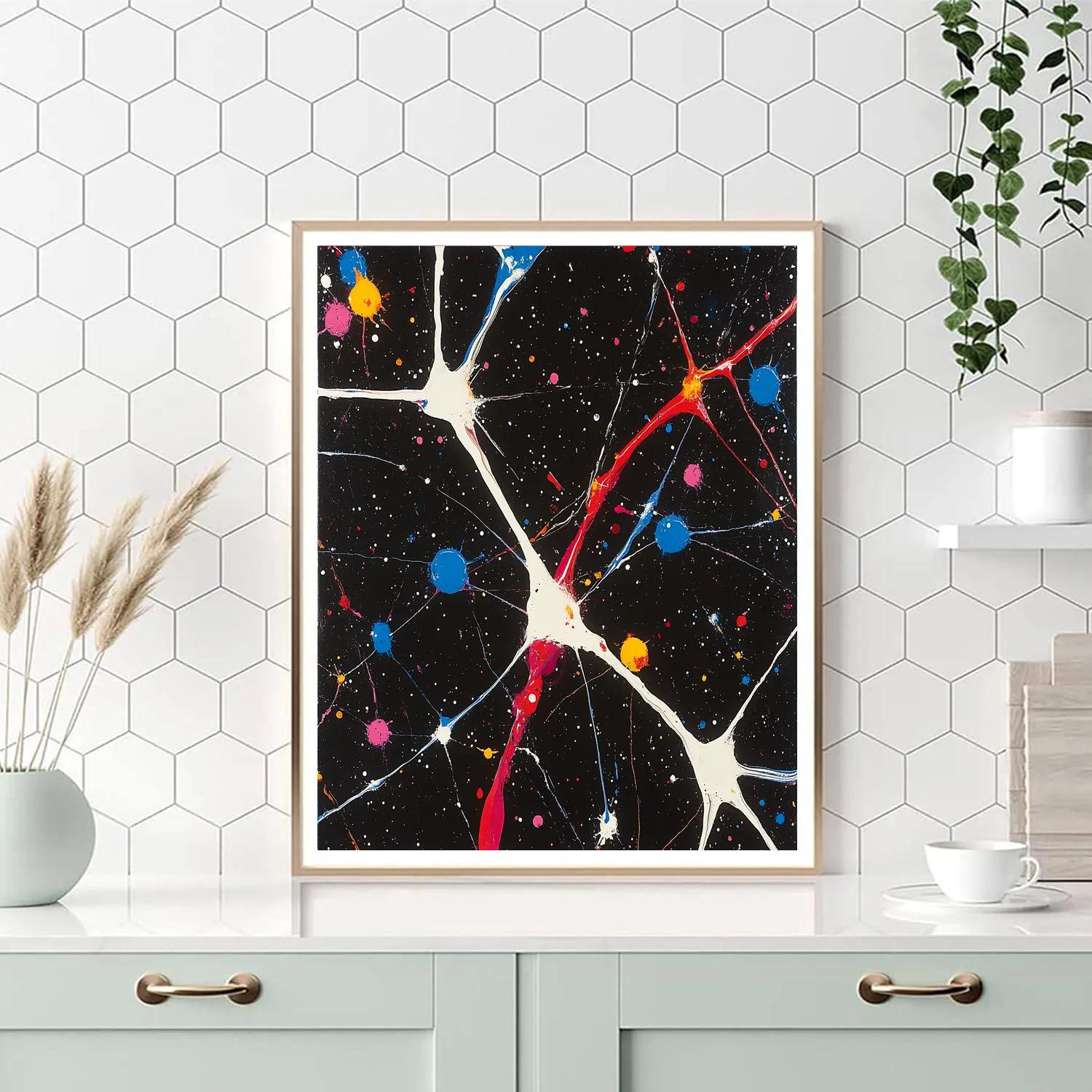 Jackson Pollock Inspired Cosmic City Grid Numbered painting kits