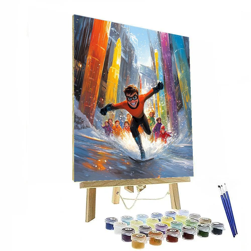 Frozone’s Cool Rescue - Disney Inspired Painting by numbers kit
