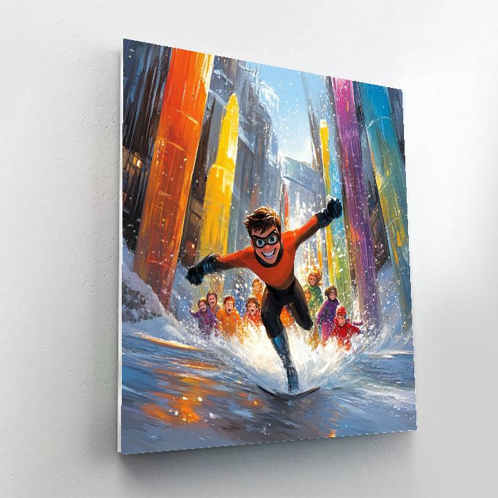 Frozone’s Cool Rescue - Disney Inspired Painting by numbers kit