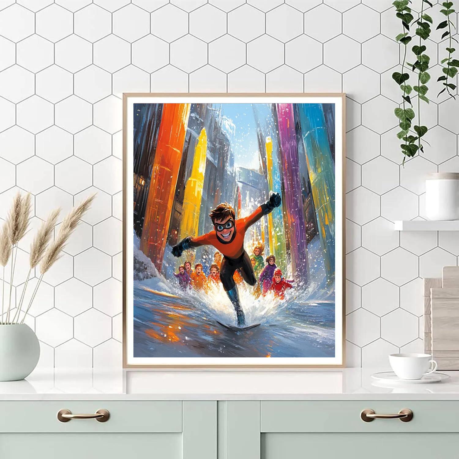 Frozone’s Cool Rescue - Disney Inspired Painting by numbers kit