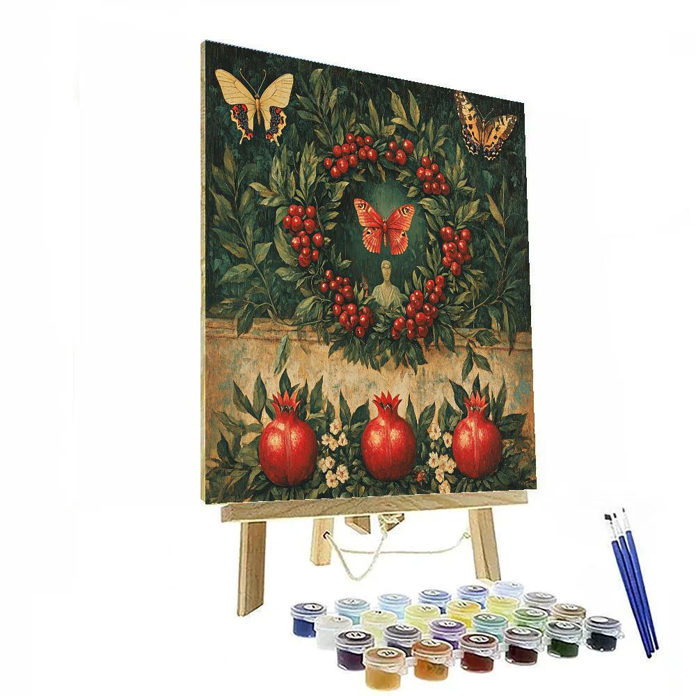 Frida Kahlo Inspired Orchard Symbols paint by color