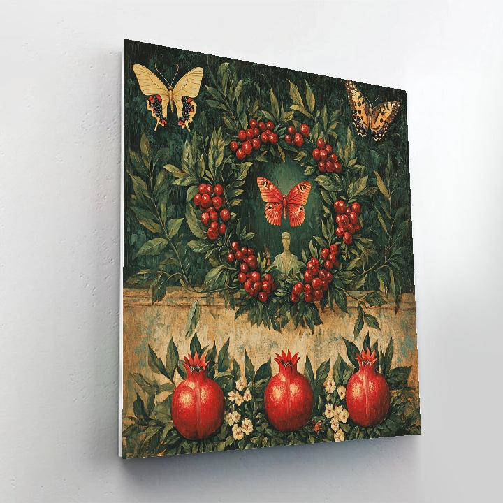 Frida Kahlo Inspired Orchard Symbols paint by color