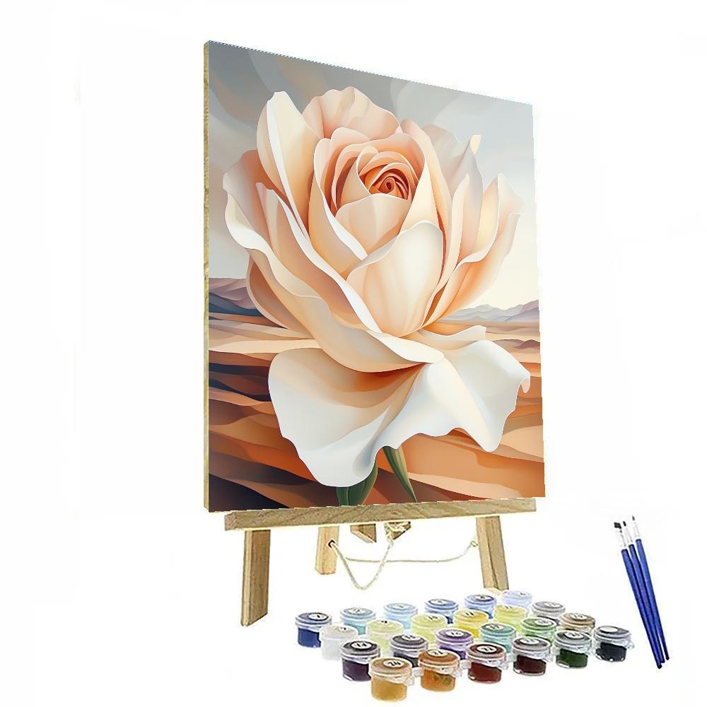 Georgia O Keeffe Inspired Canyon Rose paint by numbers