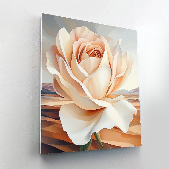 Georgia O Keeffe Inspired Canyon Rose paint by numbers