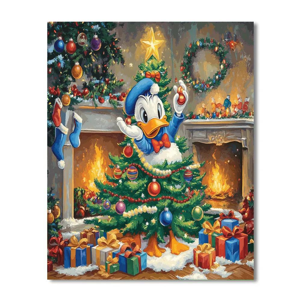 Donald Duck’s Holiday Adventure - Disney Inspired paint by number