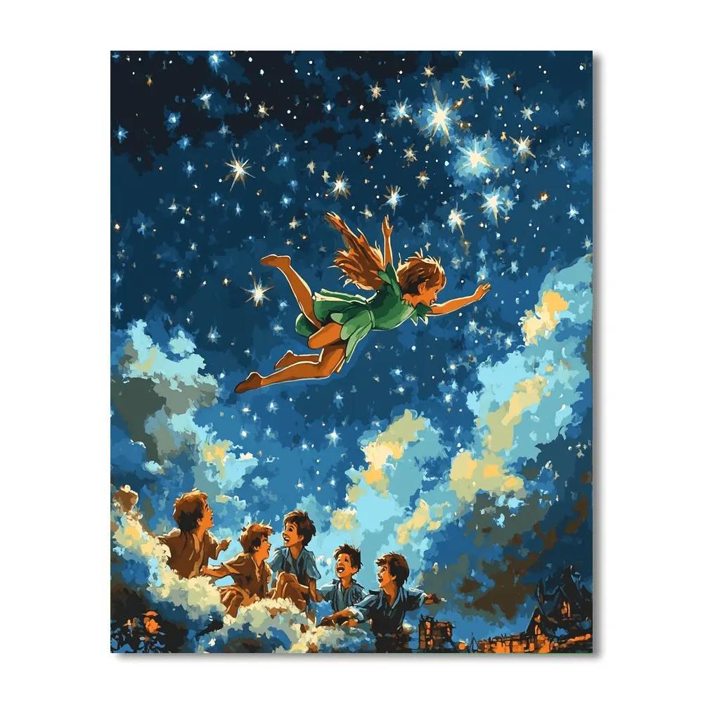 Peter Pan’s Flight Through The Stars - Disney Inspired DIY paint by numbers