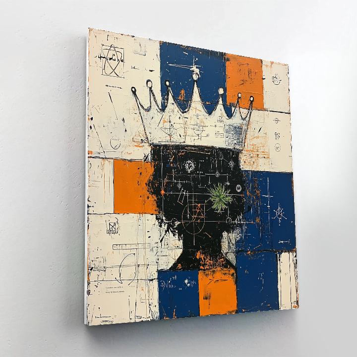 Jean Michel Basquiat Inspired Crowned Botanist paint by numbers