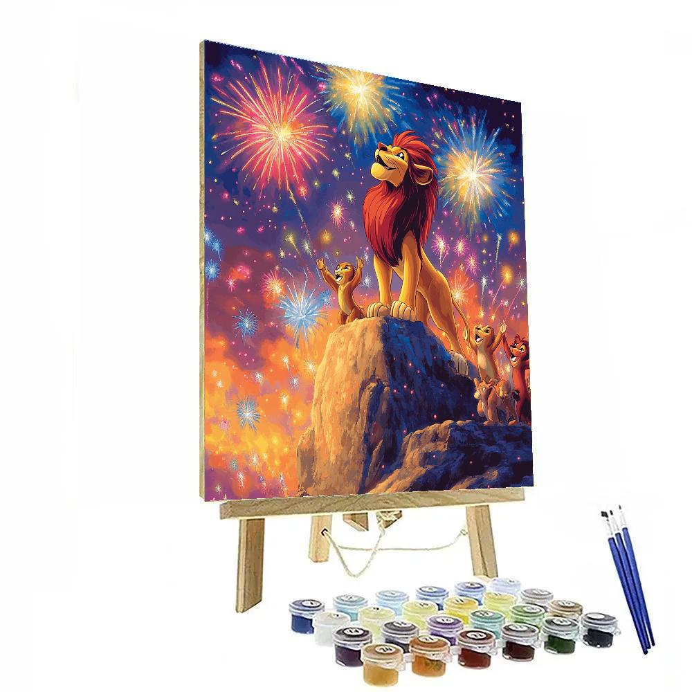 Simba’s Roaring Celebration - Disney Inspired Paint by numbers art