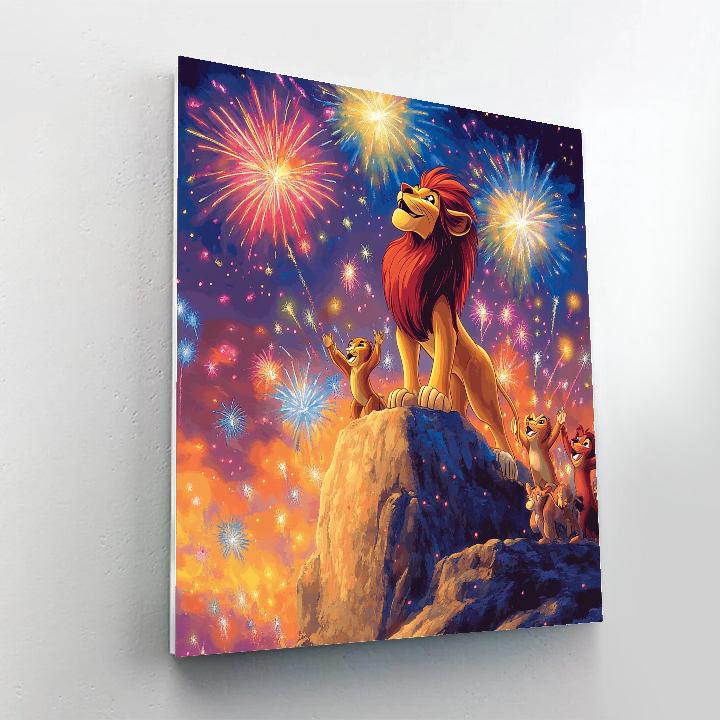 Simba’s Roaring Celebration - Disney Inspired Paint by numbers art