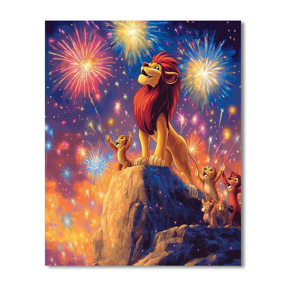 Simba’s Roaring Celebration - Disney Inspired Paint by numbers art