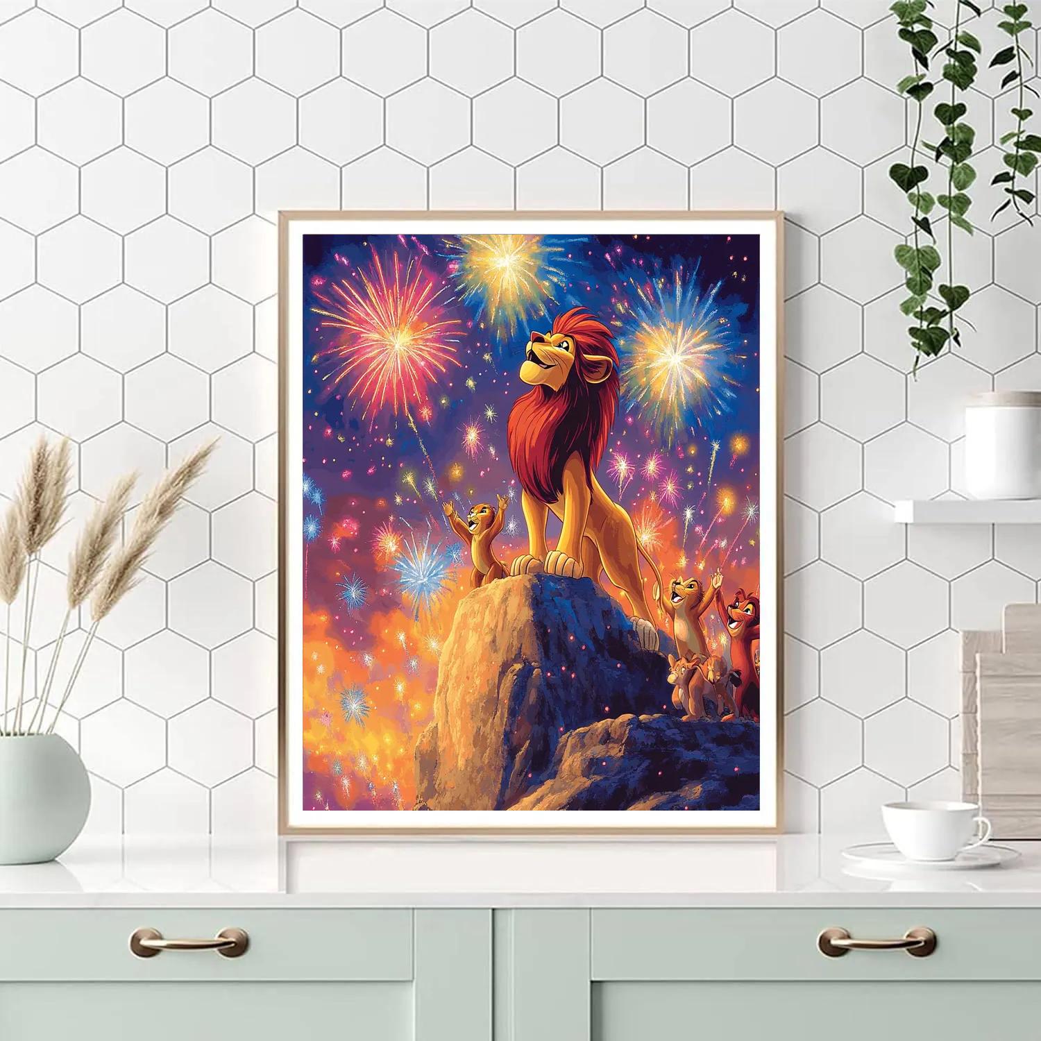 Simba’s Roaring Celebration - Disney Inspired Paint by numbers art