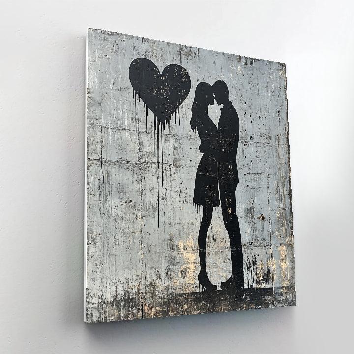 Banksy Inspired Raincoat Hug Painting by numbers kit