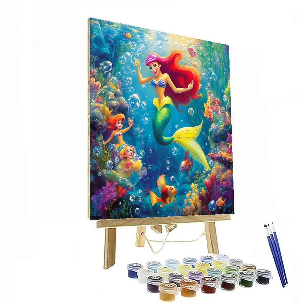 Ariel’s Musical Mermaid Party - Disney Inspired DIY paint by numbers