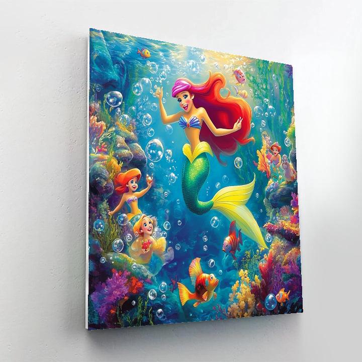 Ariel’s Musical Mermaid Party - Disney Inspired DIY paint by numbers