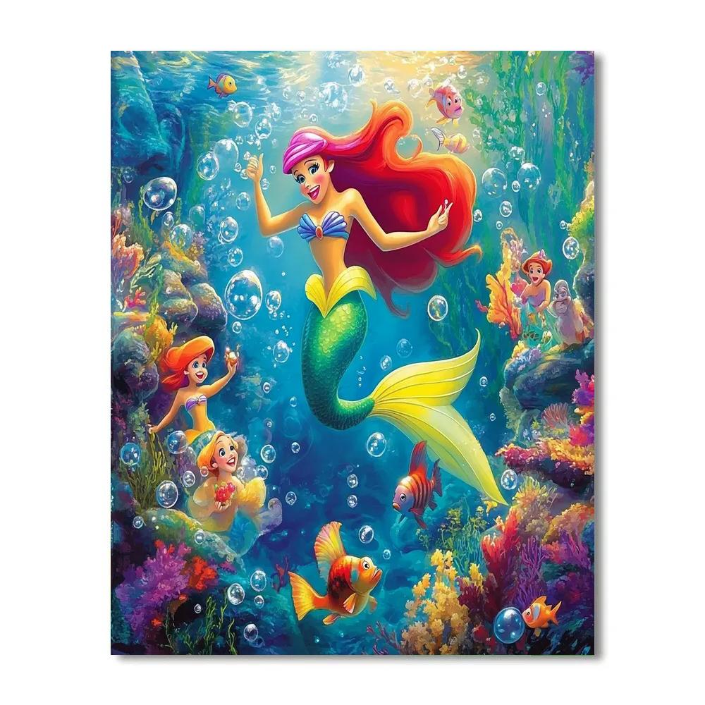 Ariel’s Musical Mermaid Party - Disney Inspired DIY paint by numbers