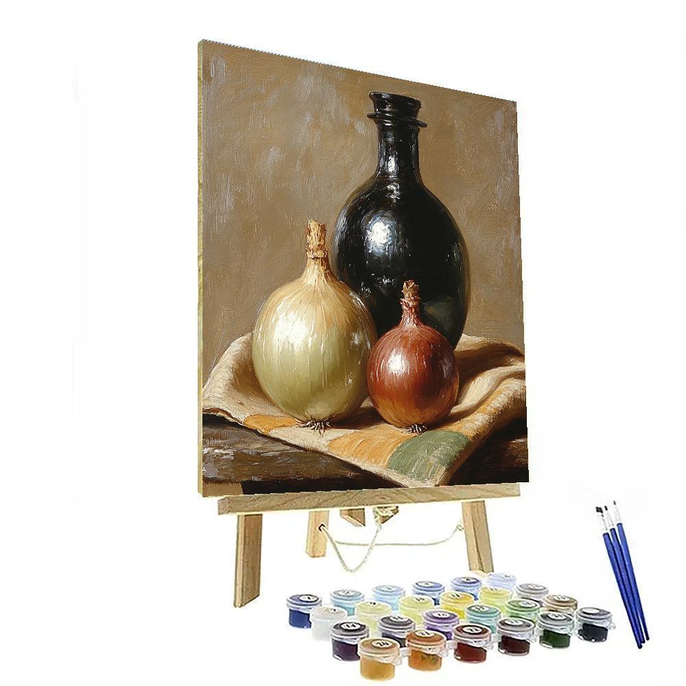 Paul Cezanne Inspired Onions And Bottle painting number kit