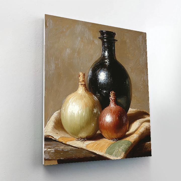 Paul Cezanne Inspired Onions And Bottle painting number kit