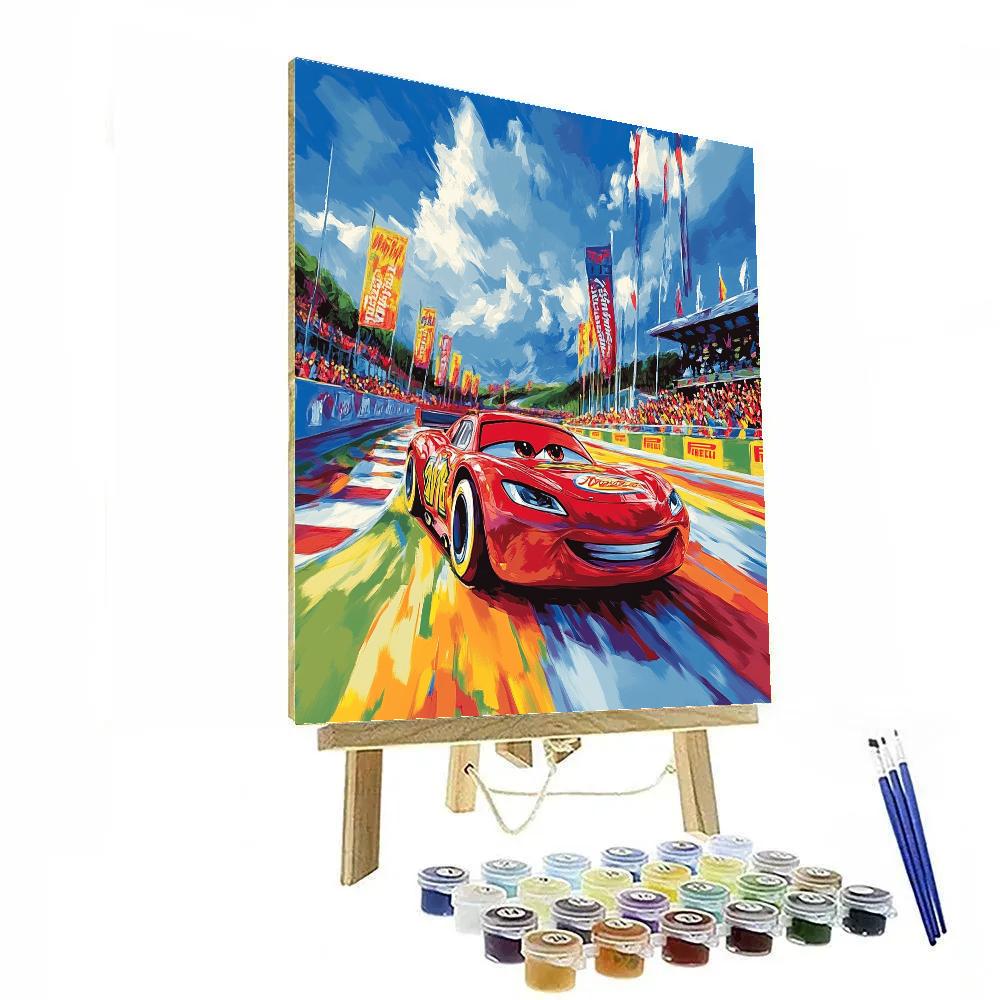 Lightning McQueen’s Racing Dreams - Disney Inspired Paint by numbers art