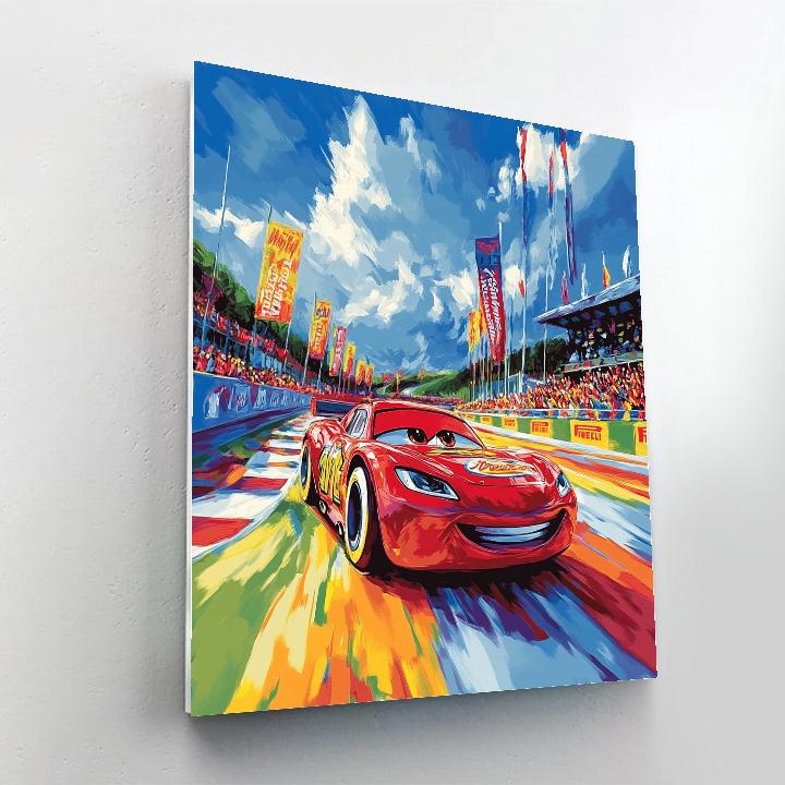 Lightning McQueen’s Racing Dreams - Disney Inspired Paint by numbers art