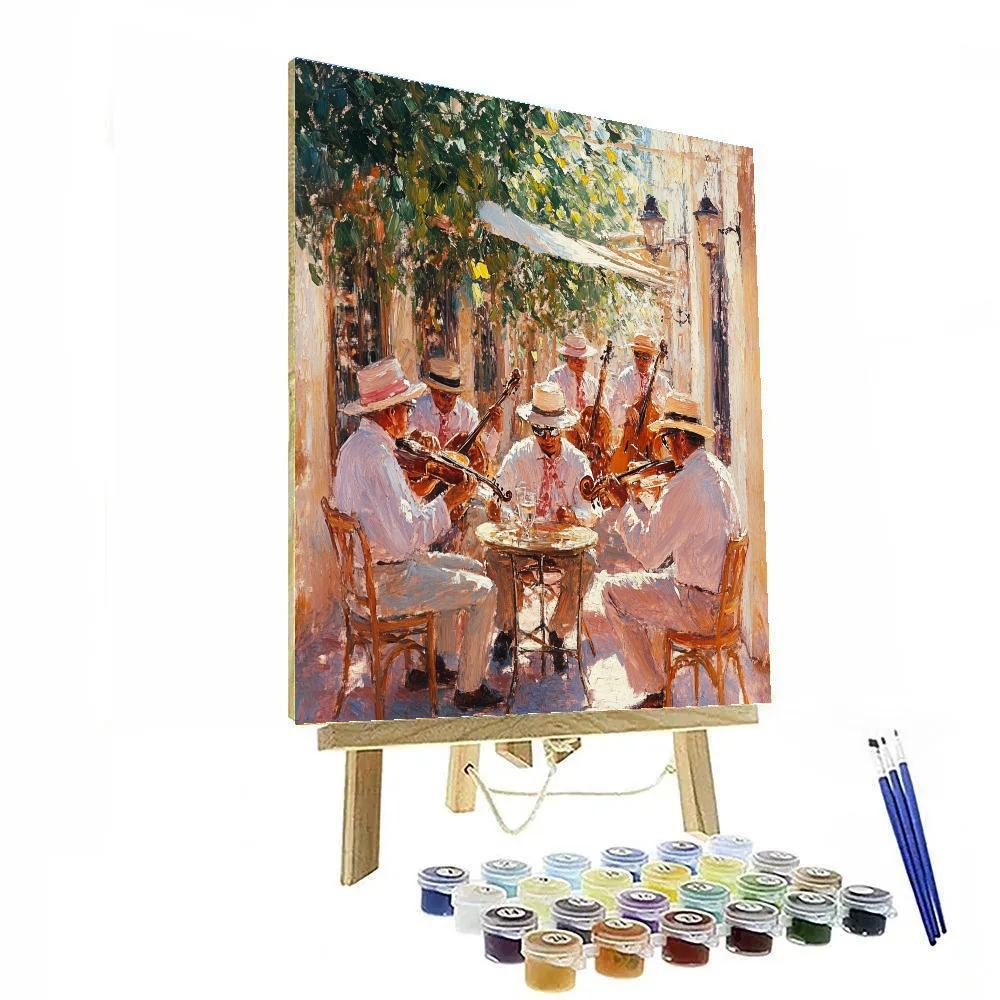 Pierre Auguste Renoir Inspired Cafe Terrace Musicians DIY paint by numbers