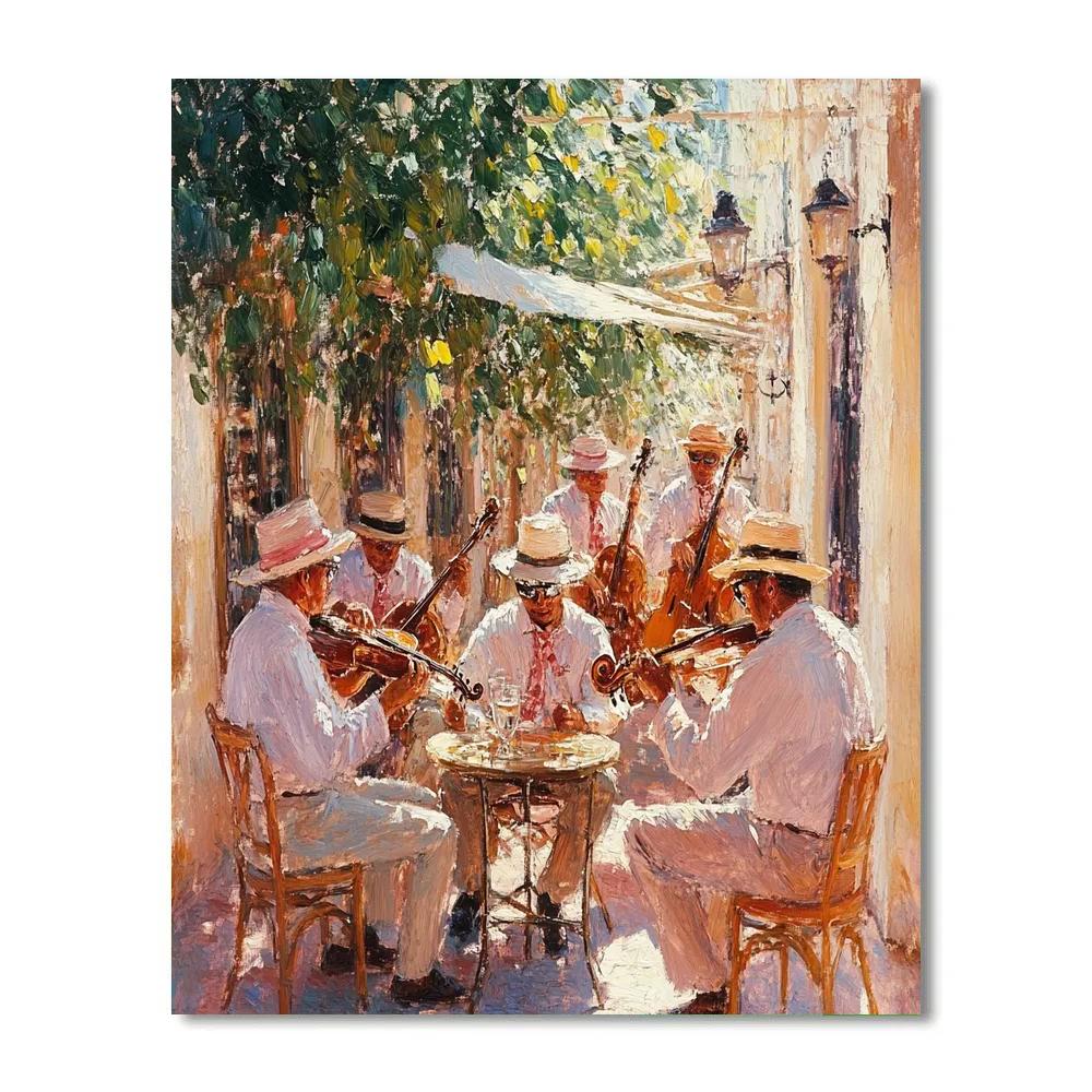 Pierre Auguste Renoir Inspired Cafe Terrace Musicians DIY paint by numbers