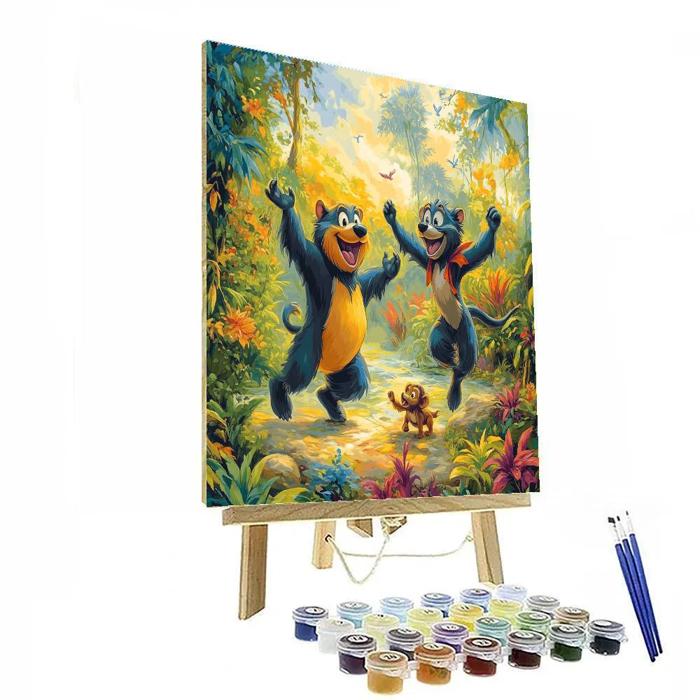 Baloo And Mowgli’s Jungle Jamboree - Disney Inspired paint by color