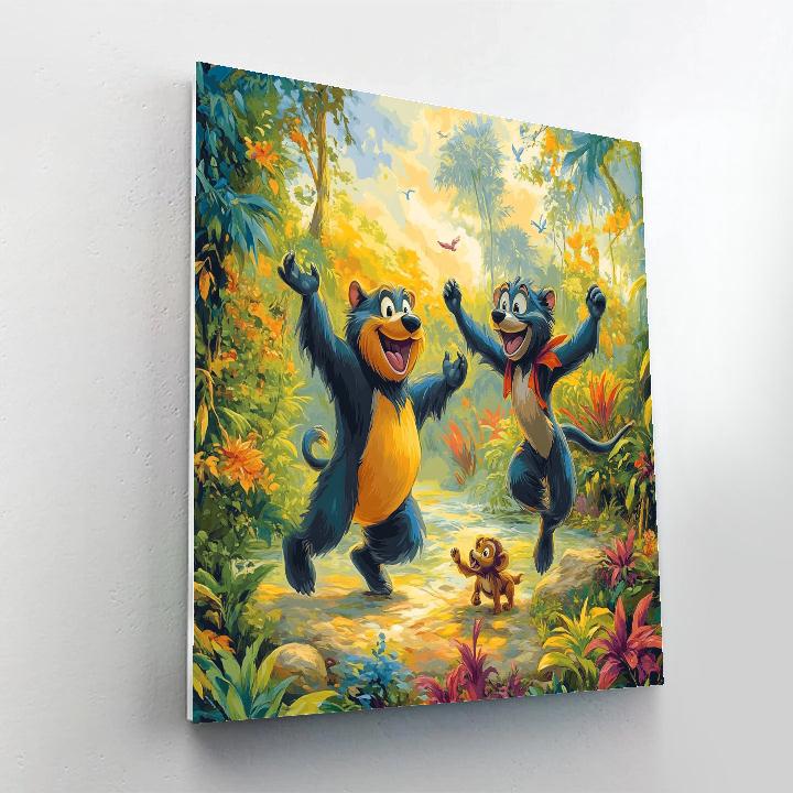 Baloo And Mowgli’s Jungle Jamboree - Disney Inspired paint by color