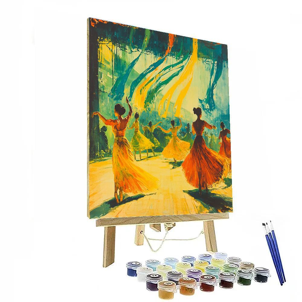 Henri De Toulouse Lautrec Inspired Green Room Dancers paint by number