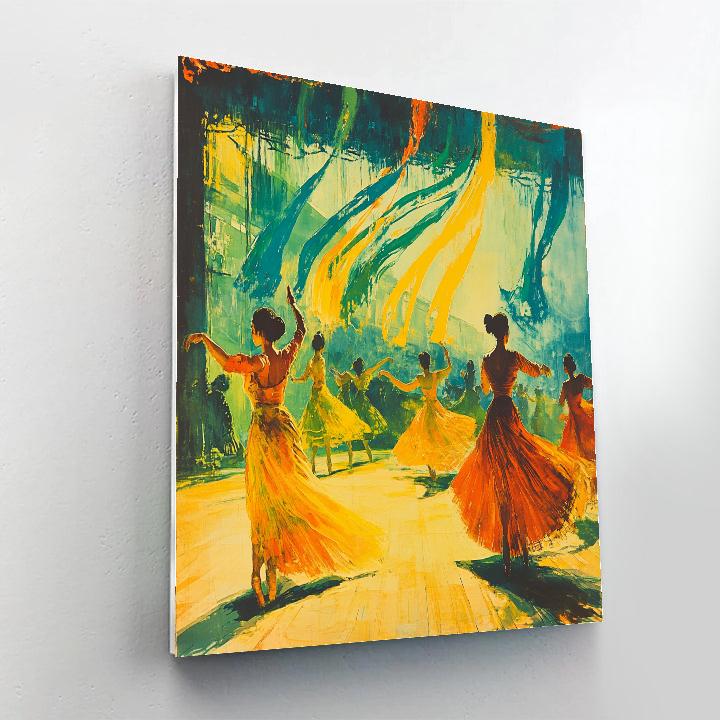 Henri De Toulouse Lautrec Inspired Green Room Dancers paint by number