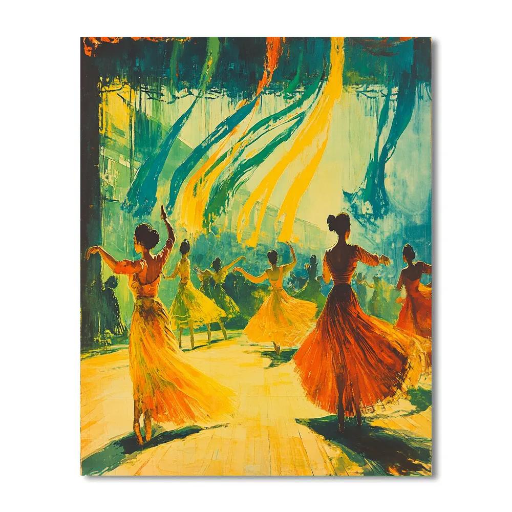Henri De Toulouse Lautrec Inspired Green Room Dancers paint by number