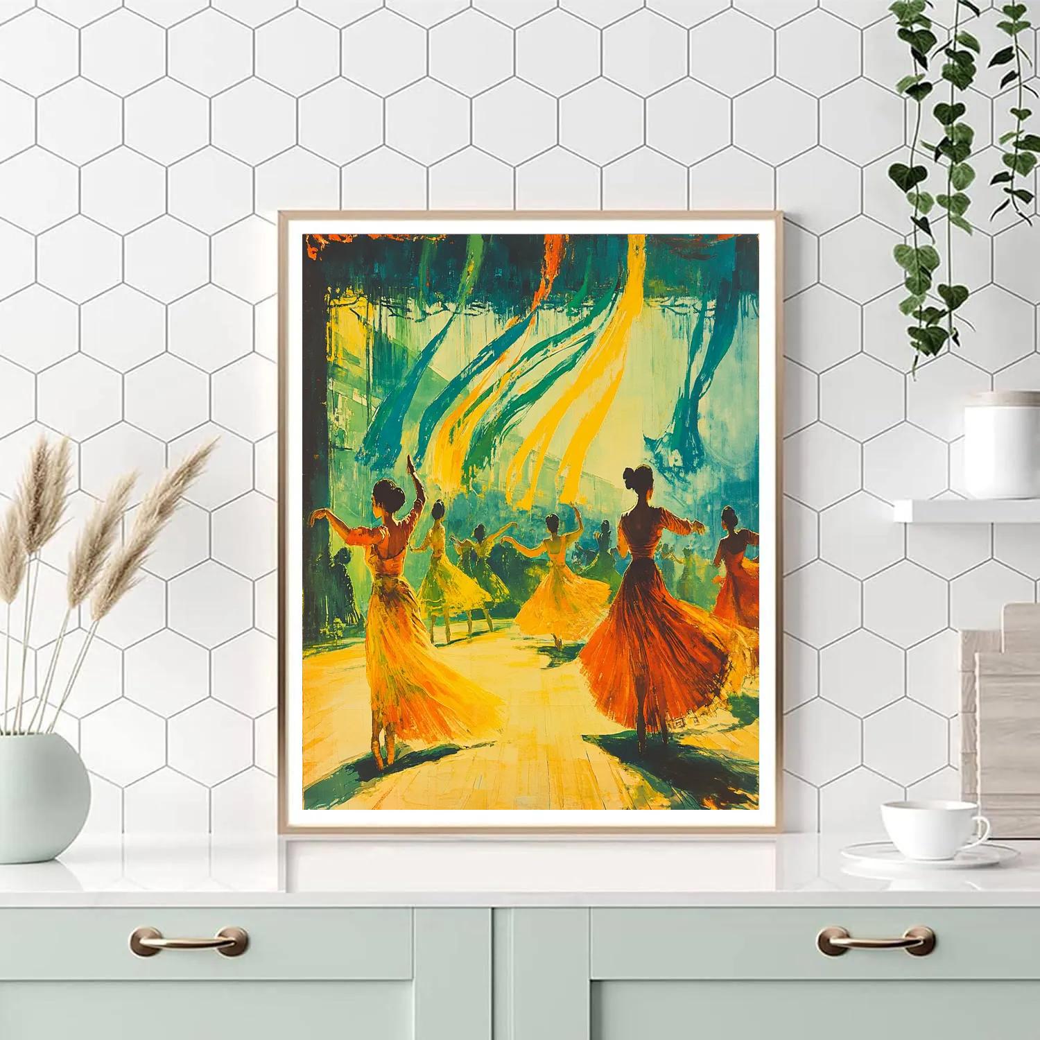 Henri De Toulouse Lautrec Inspired Green Room Dancers paint by number