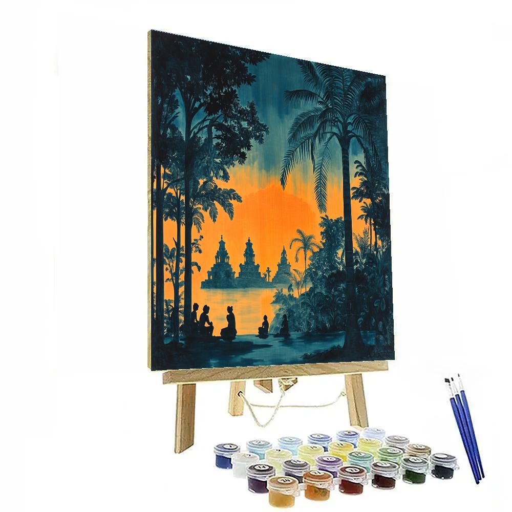 Paul Gauguin Inspired Coconut Grove Evening Paint by numbers art