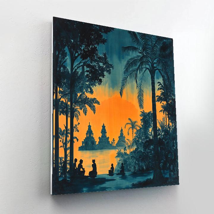 Paul Gauguin Inspired Coconut Grove Evening Paint by numbers art