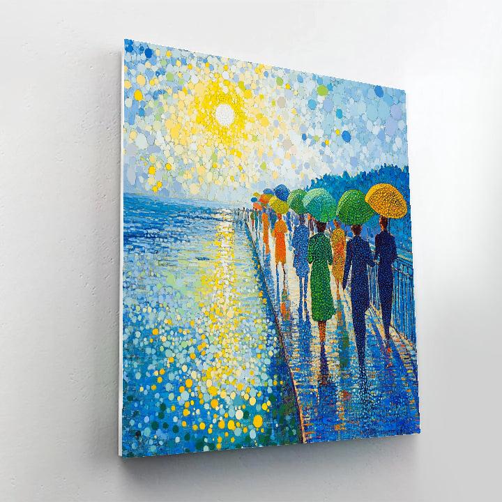 Georges Seurat Inspired Bridge At Noon Numbered painting kits