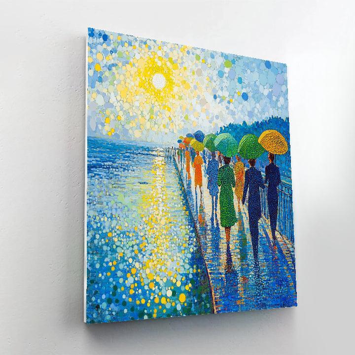 Georges Seurat Inspired Bridge At Noon Numbered painting kits