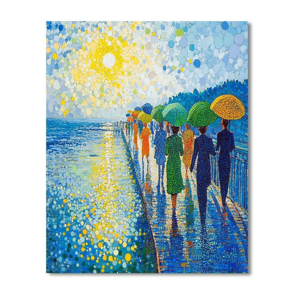Georges Seurat Inspired Bridge At Noon Numbered painting kits