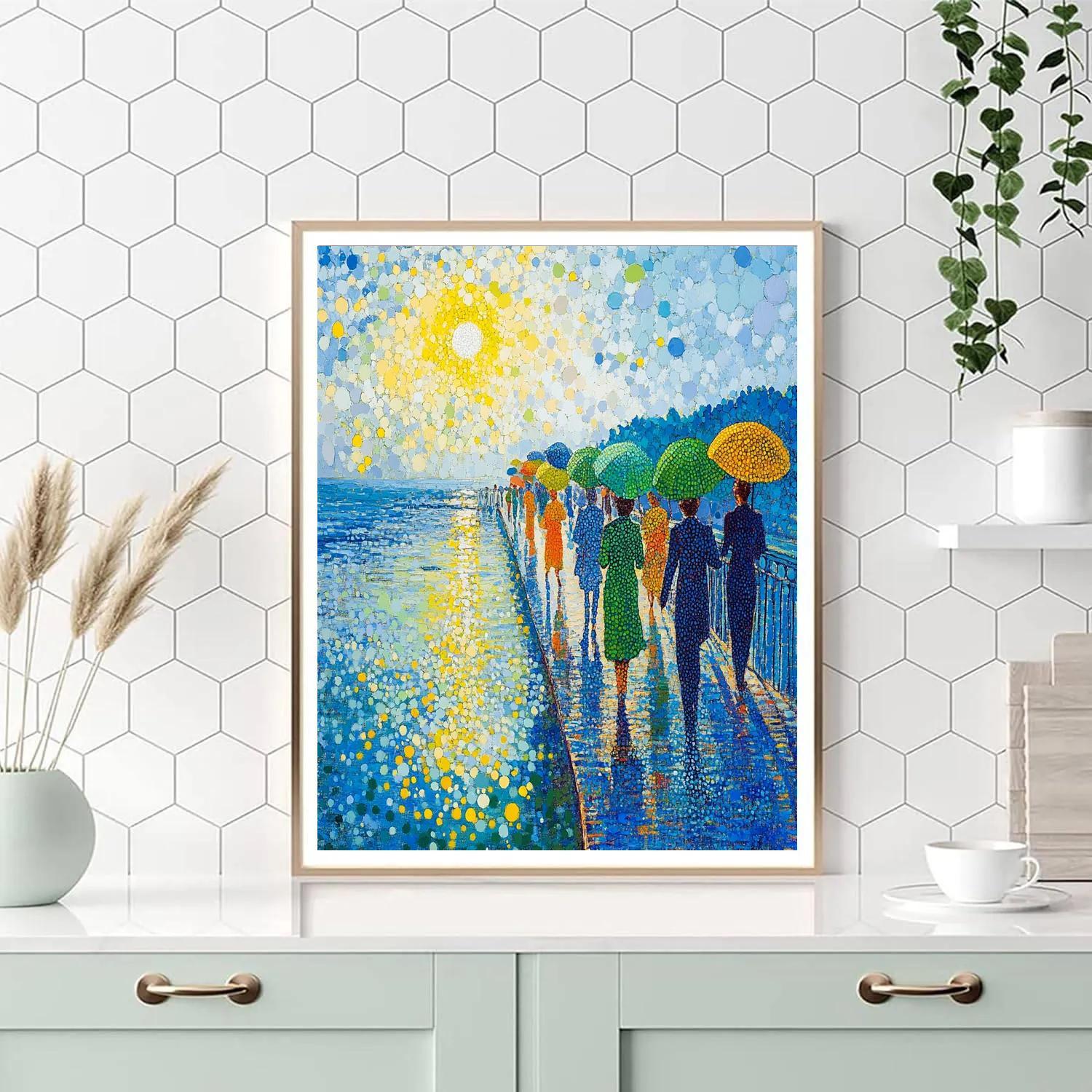 Georges Seurat Inspired Bridge At Noon Numbered painting kits