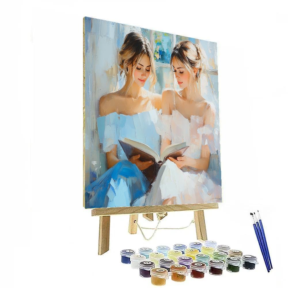 Mary Cassatt Inspired Library Afternoon paint by numbers