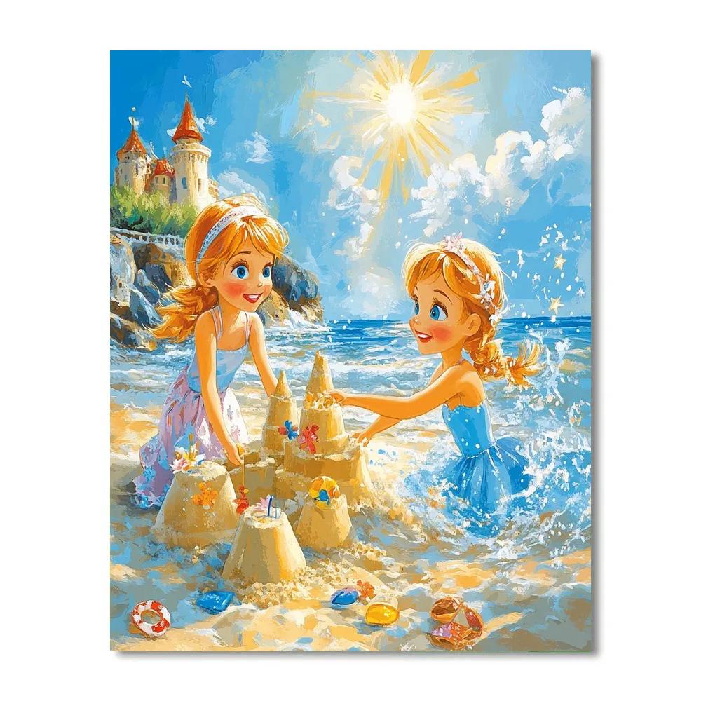 Anna And Elsa’s Summer Escape - Disney Inspired paint by color