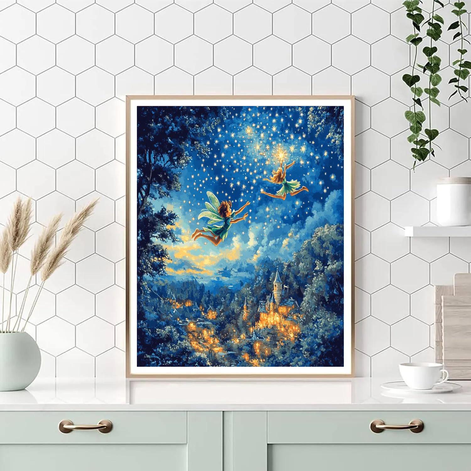 Peter Pan’s Flight In Neverland - Disney Inspired DIY paint by numbers