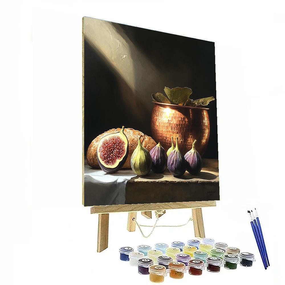 Caravaggio Inspired Copper Pot Still Life paint by color