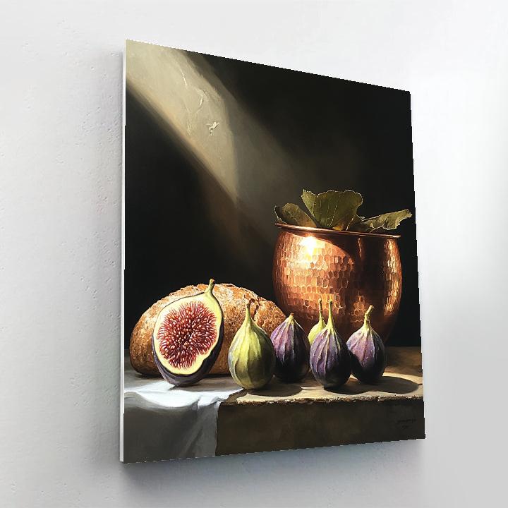 Caravaggio Inspired Copper Pot Still Life paint by color