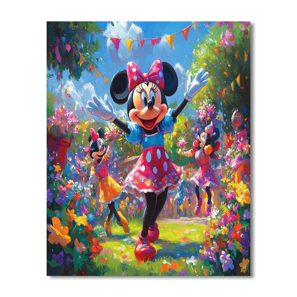 Minnie’s Flower Festival - Disney Inspired Number painting