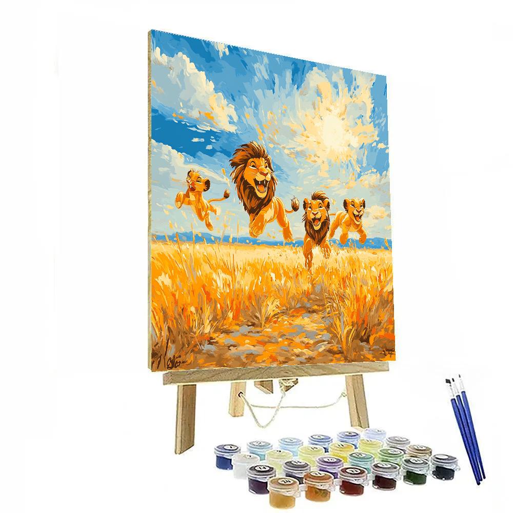 Simba And Friends’ Savanna Adventure - Disney Inspired Paint by numbers art